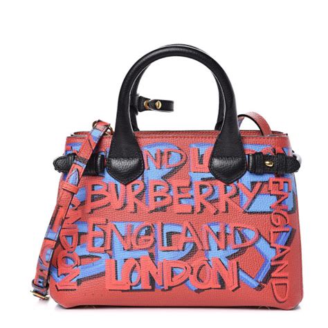 burberry graffiti banner bag|BURBERRY Grainy Calfskin Graffiti Print Medium Banner Tote .